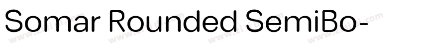 Somar Rounded SemiBo字体转换 Somar Rounded SemiBo字体转换